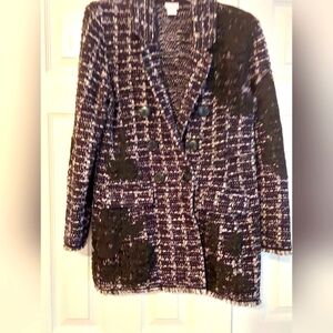 Chico's Women's Black and White Tweed Jacket